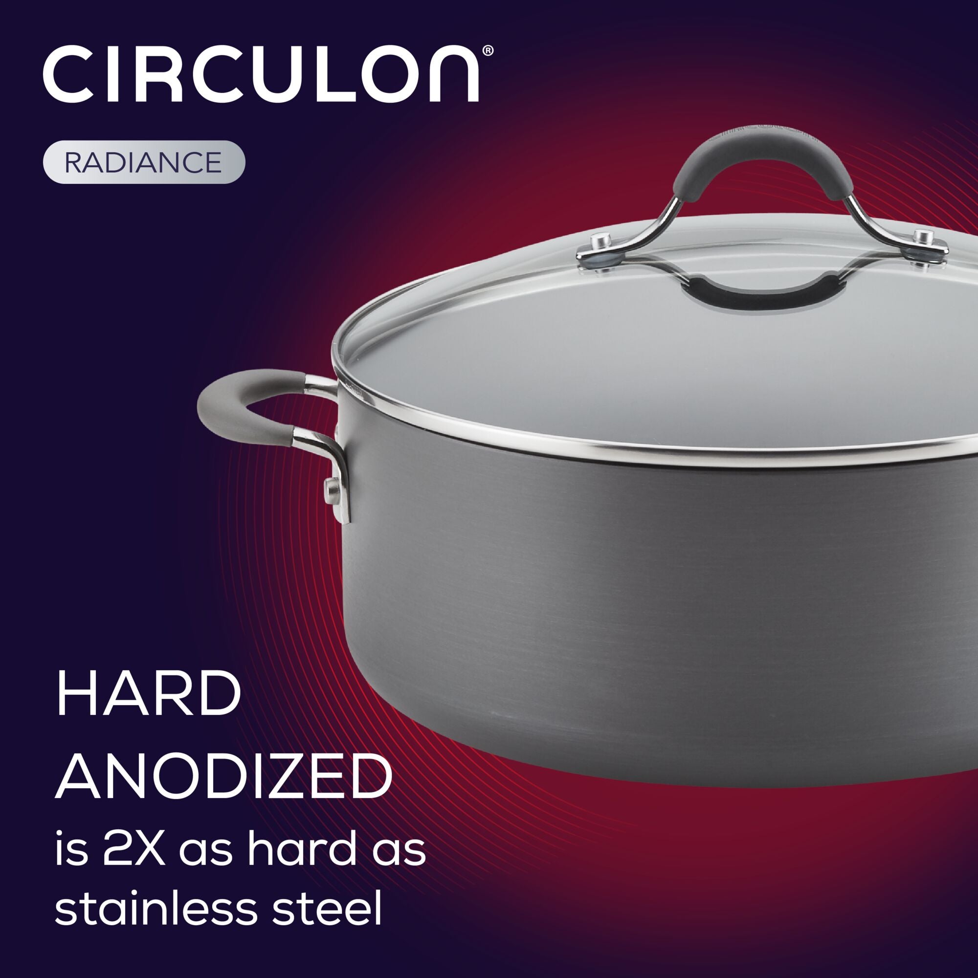 7.5 Quart Nonstick Wide Stockpot with Lid - Large Cooking Pot for Soups, Stews, Pasta & Family Meals - Durable Induction Compatible Stock Pot for Home & Restaurant Use
