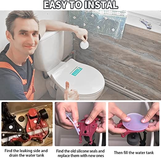 Taicols 3 Pack Silicone Toilet Tank Flapper Seal Gasket - Compatible with American Standard VorMax Series (3 Inch, No.7381424-100.0070A) - Durable Replacement for Leak-Free Bathroom Toilet Repair