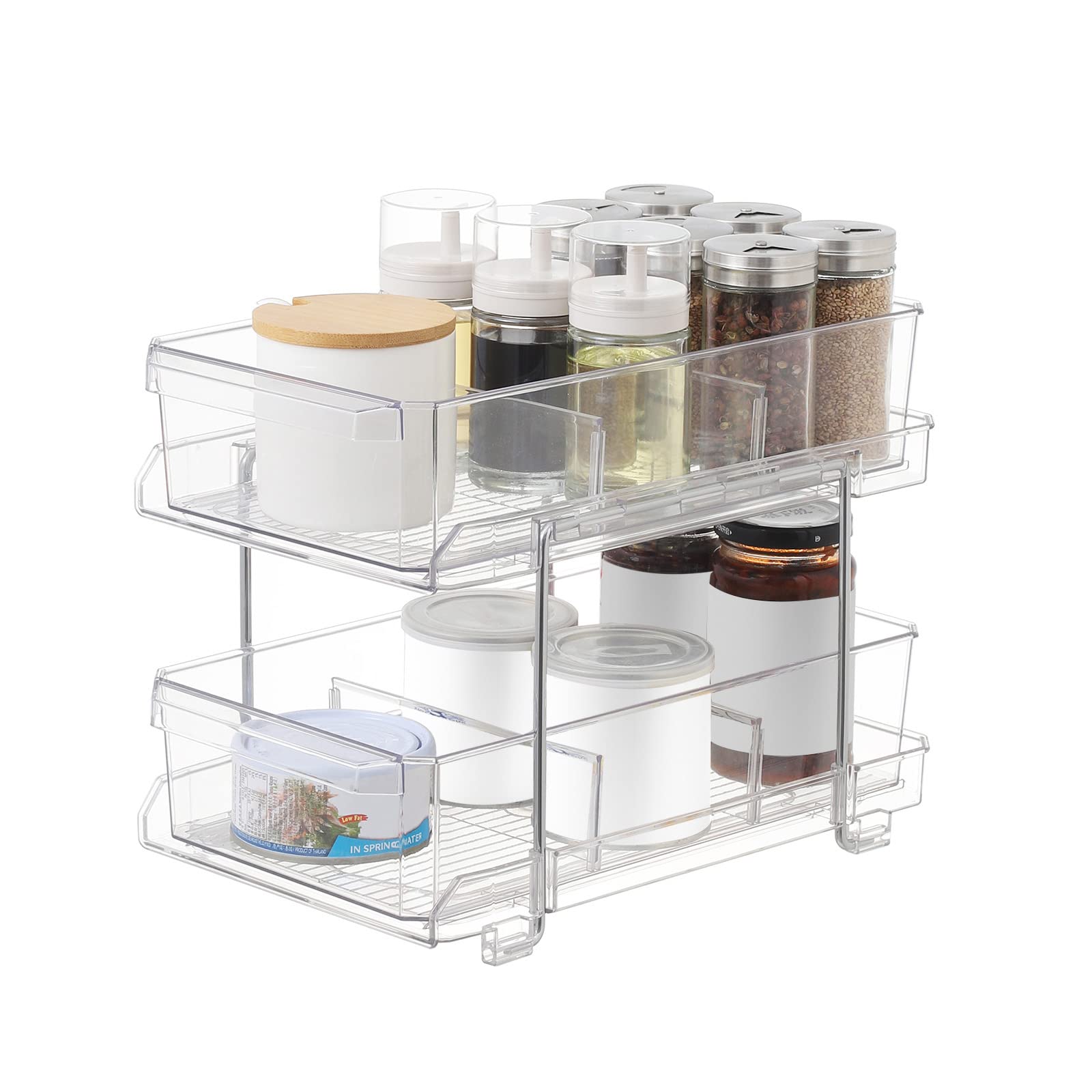 Stackable Acrylic Storage Box - Transparent Pantry Organizer for Kitchen & Table