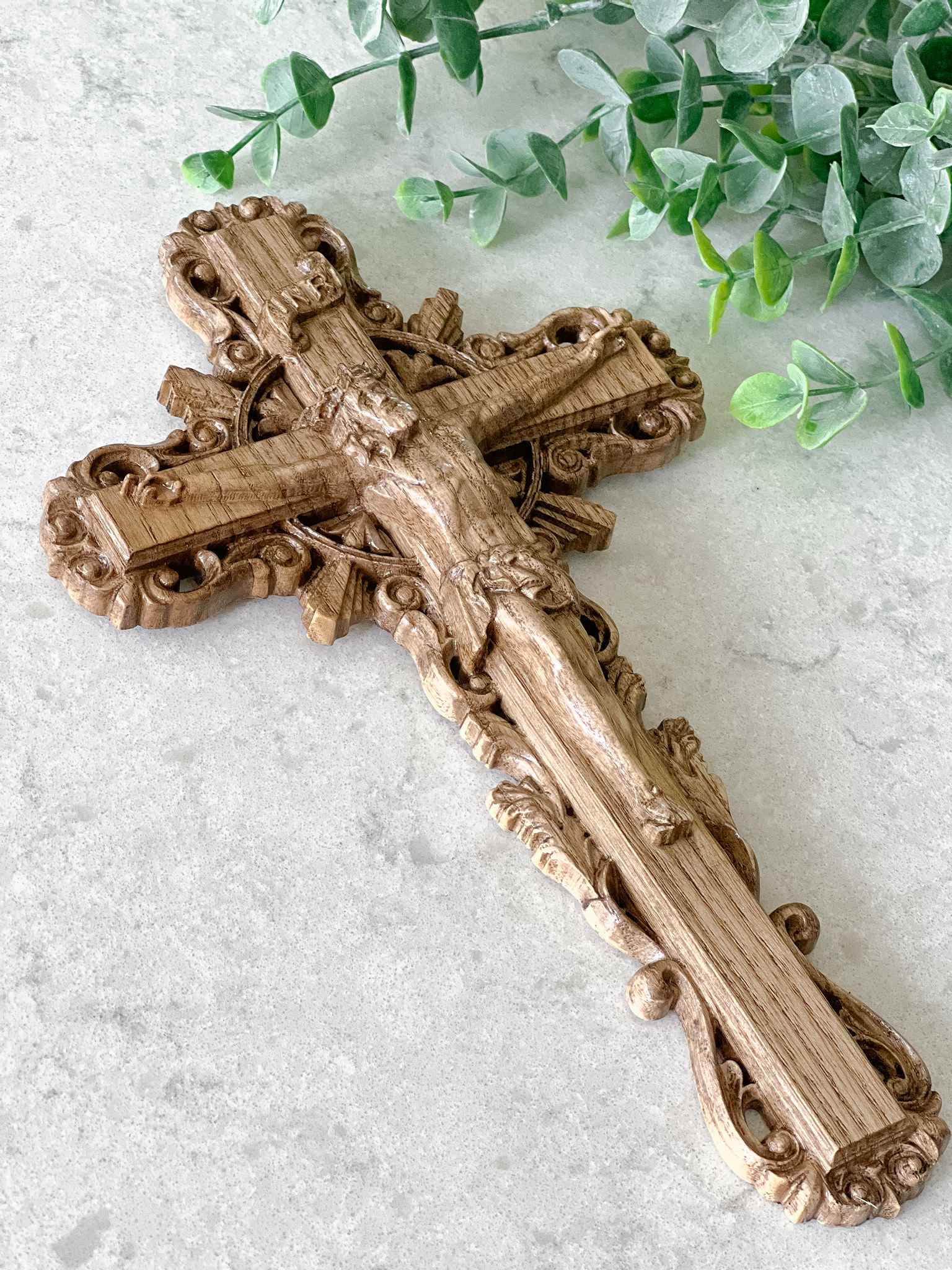 Ornate Crucifix - Elegant Religious Cross Pendant for Necklace - Perfect for Church, Gifts, and Devotional Jewelry