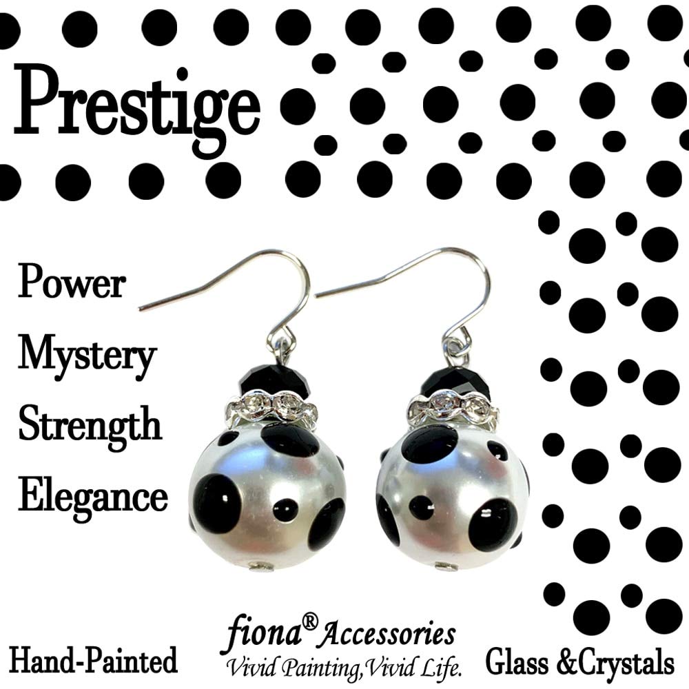 Polka Dot Dangle Glass Beaded Earrings for Women - Colorful Handmade Jewelry Gift Set (1 Pair) | Perfect for Parties, Weddings & Everyday Fashion Accessories