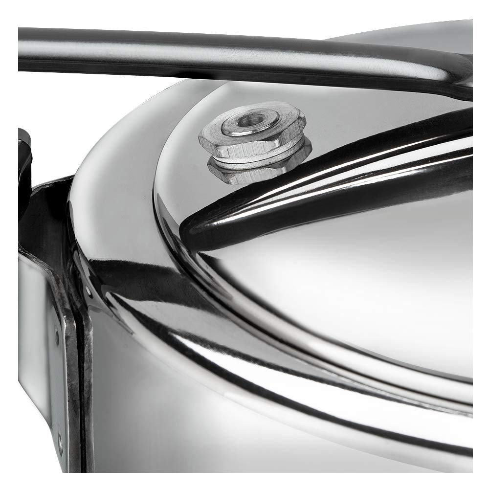 Vinod Stainless Steel Pressure Cooker 5L with Inner Lid & Sandwich Bottom - Induction Compatible for Indian Cooking, Soups, Rice & Quinoa - Perfect for Home Kitchens & Meal Prep