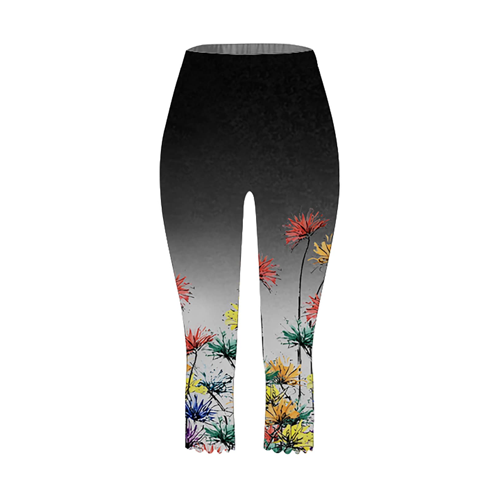 Women's High Waisted Yoga Capri Leggings 2024 - Soft Cutout Cropped Lounge Pants for Yoga, Workout & Casual Wear | Cozy Solid Tights as Pajama Pants | Independence Day Gifts & Daily Deals