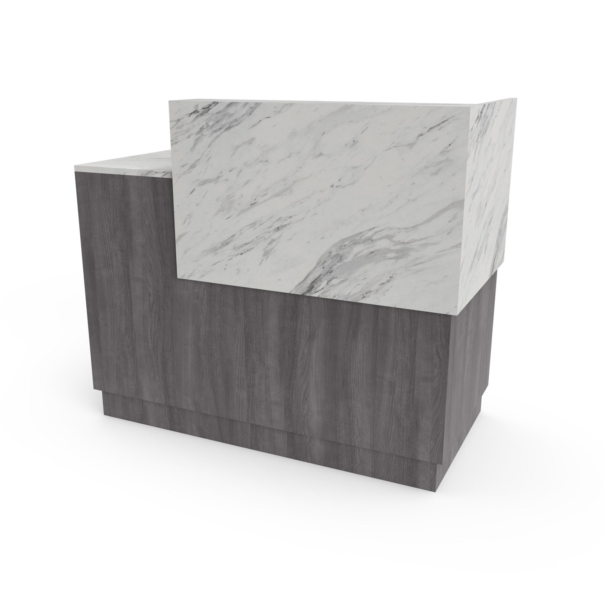 iMale Modern Asymmetrical Computer Desk - Ergonomic Home Office Desk with Storage Shelf | Perfect for Small Spaces, Gaming & Remote Work Setup
