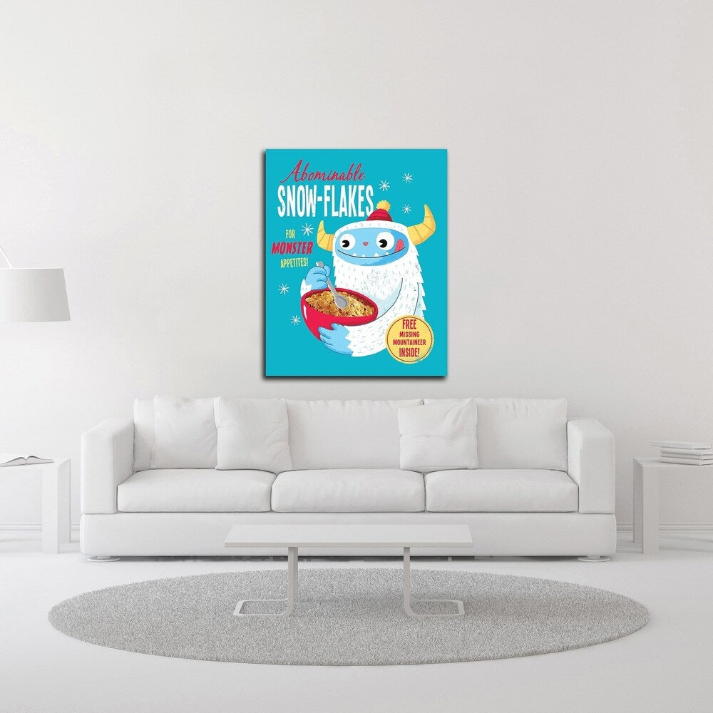 Abominable Snowflakes by Michael Buxton - Premium Canvas Wall Art Print - Ready to Hang - Perfect for Living Room, Bedroom & Office Decor