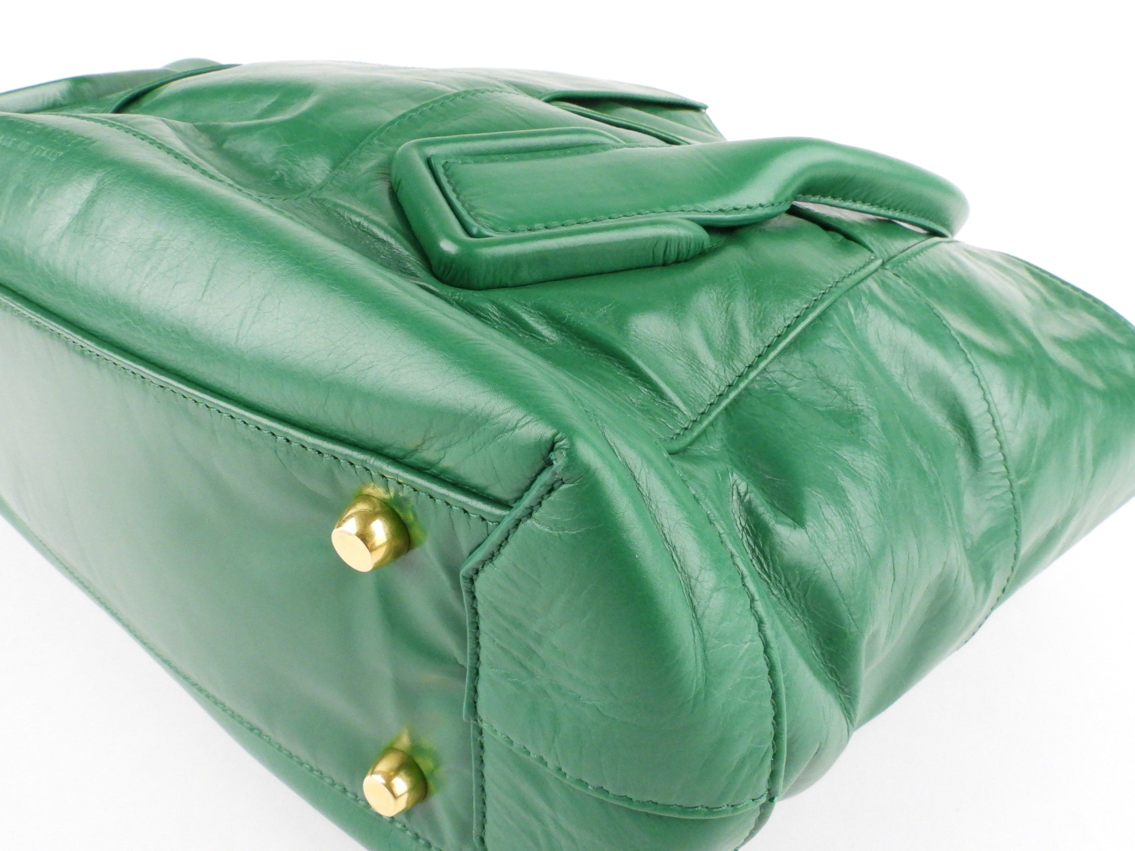 Bottega Veneta Green Intrecciato Glossed Leather Arco Maxi Slouch Tote Bag - Luxury Designer Handbag for Women, Perfect for Work, Travel & Everyday Use