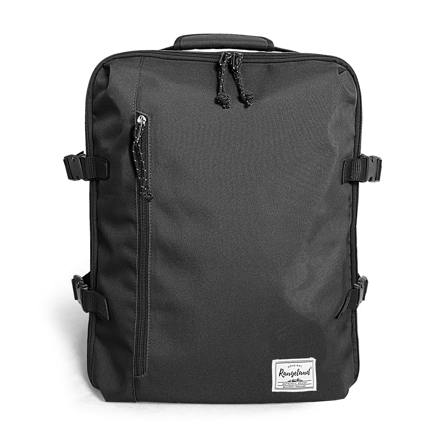 21L Business Travel Backpack - TSA Approved Carry-On Daypack for 15 Inch Laptop, Lightweight Durable Work Commute & Gym Bag (All Black) - Perfect for Air Travel, Office Workouts & Daily Use