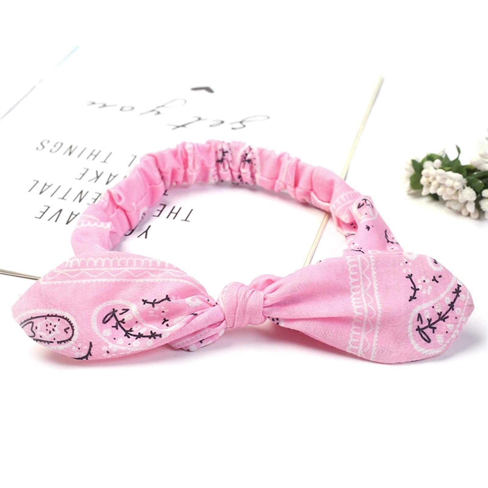 Vintage Cross Knot Elastic Headbands for Women - Soft Suede Solid Print Hairbands & Bandanas - Girls Hair Accessories (TD580 7) - Perfect for Casual Wear, Workouts, and Fashion Styling