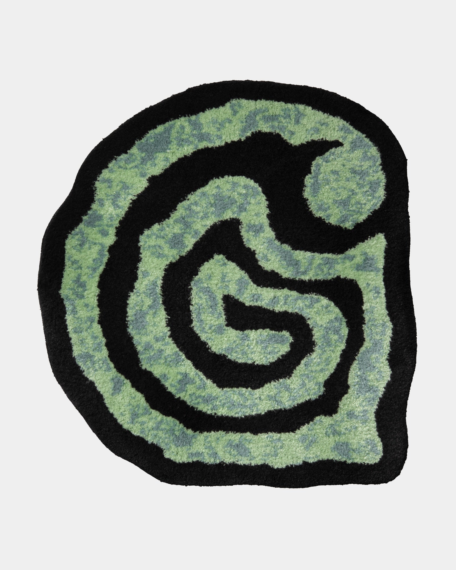 Helix Pattern Black Area Rug - Soft & Durable Non-Slip Living Room Carpet for Bedroom, Office, and Home Decor