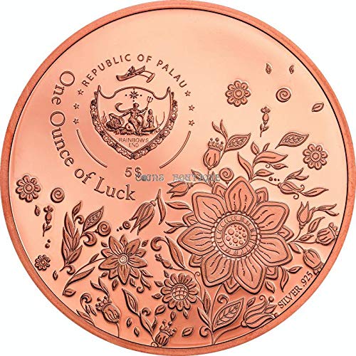 2019 PW Four Leaf Clover 1 oz Rose Gold Plated Silver Coin $5 PR-70 PCGS Certified - Lucky Charm Gift for St. Patrick's Day & Collectors