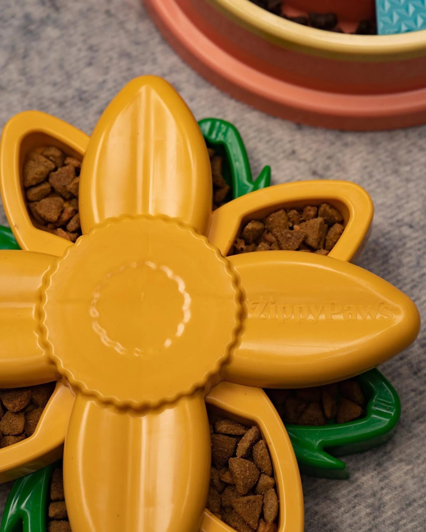 SmartyPaws Puzzler Interactive Dog Toy - Mental Stimulation Puzzle Game for Dogs with Treat Dispenser (Sunflower Design) - Perfect for Boredom Relief & Training Small to Medium Breeds