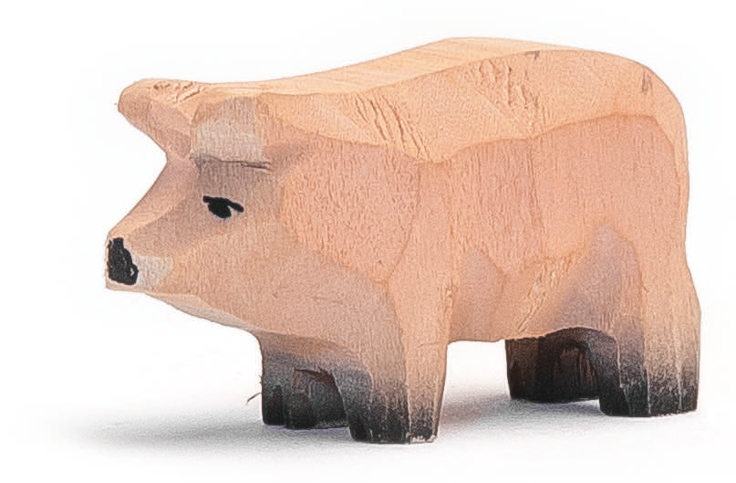 Marc Trauffer Retro Traditional Swiss Farm Animals Figurines - Handcrafted Wooden Decor for Home, Kitchen & Farmhouse Style