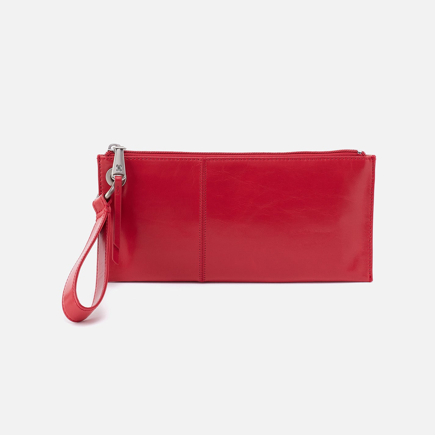 Premium Vida Wristlet in Polished Leather - Hibiscus Color | Stylish Women's Wallet for Everyday Use, Travel & Shopping