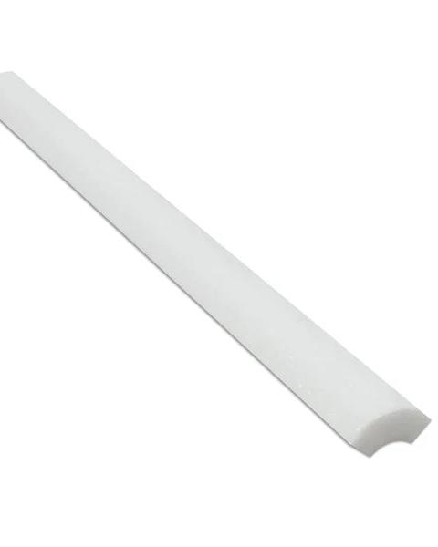 Bianco Dolomite 1 x 12 Quarter Round Liner Tile - Natural Stone Trim for Bathroom, Kitchen & Shower Edging - Perfect for Home Renovation and DIY Projects