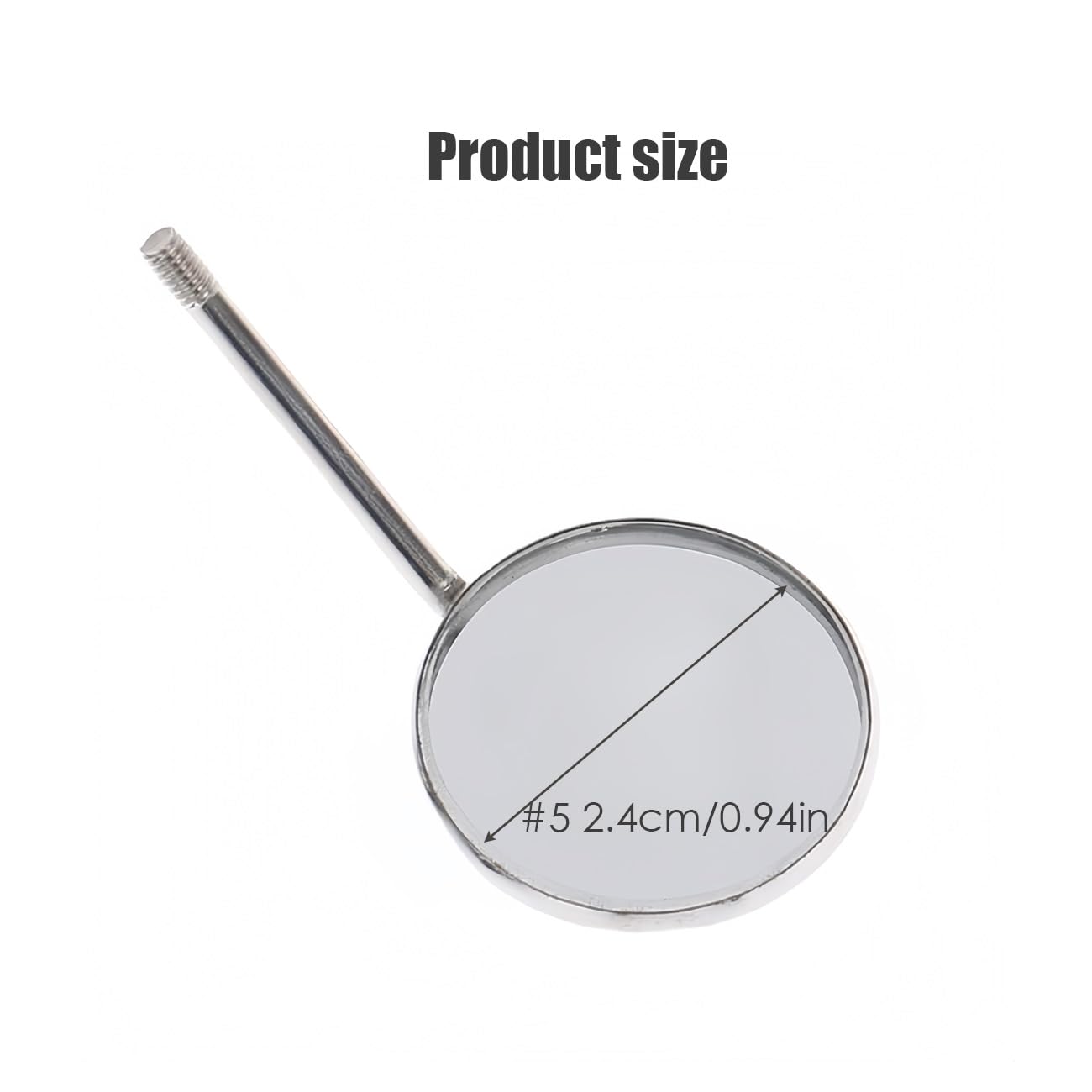 20PCS Professional Stainless Steel Anti-Fog Dental Inspection Mirrors - 5# 24mm Dental Mirror Tools for Dentists, Hygienists & Home Oral Care - Perfect for Dental Exams, Teeth Cleaning & Oral Health Checks