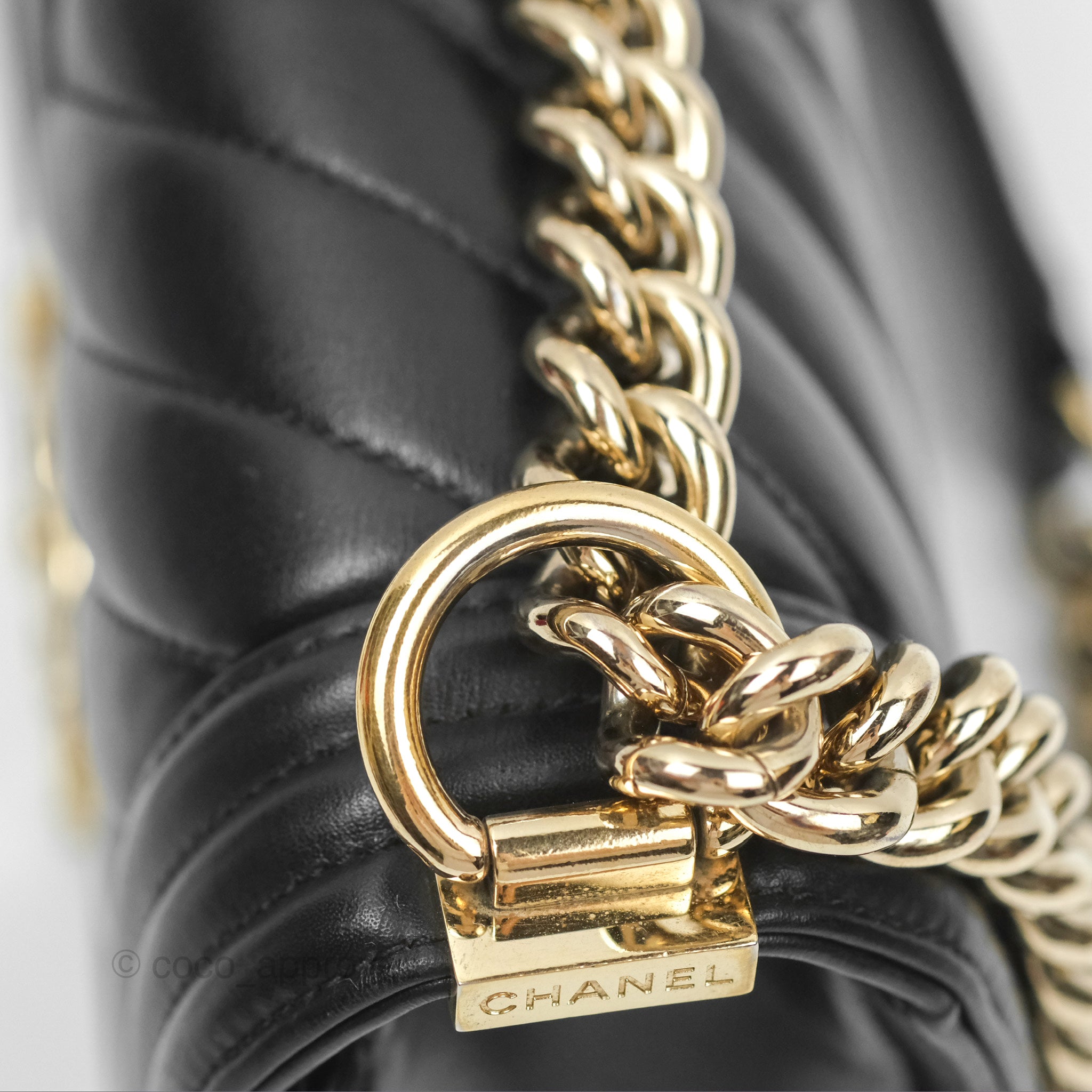 Chanel Chevron Small Boy Bag in Black Calfskin with Gold Hardware - Luxury Crossbody Bag for Women, Perfect for Evening Events & Date Nights