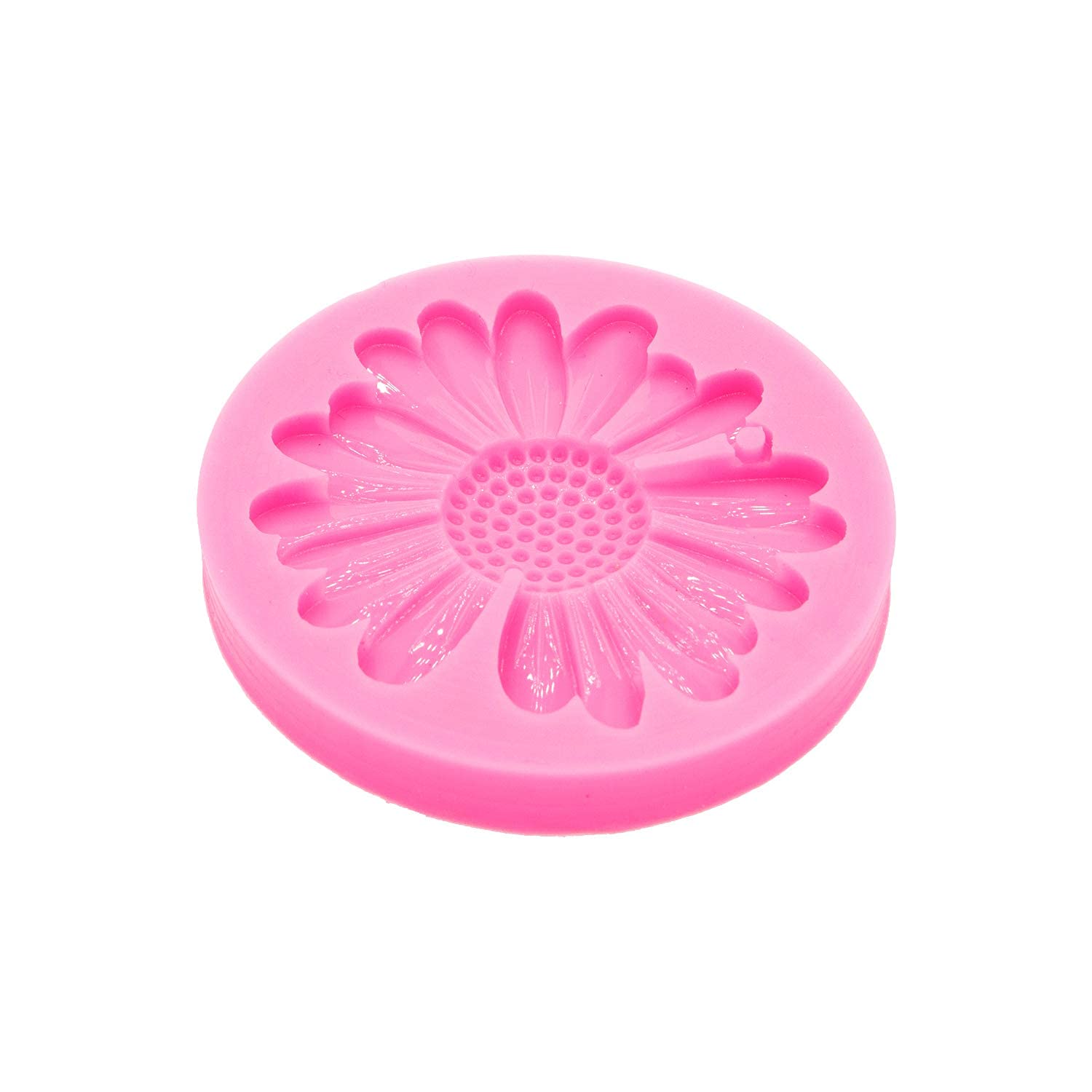 Shiny Glossy Chrysanthemum Keychain Silicone Mold - Daisy Flower Shape Epoxy Resin Craft Mold for DIY Jewelry Making, Necklace Pendant & Keychain Creation - Perfect for Handmade Gifts, Resin Art Projects & Crafting Enthusiasts