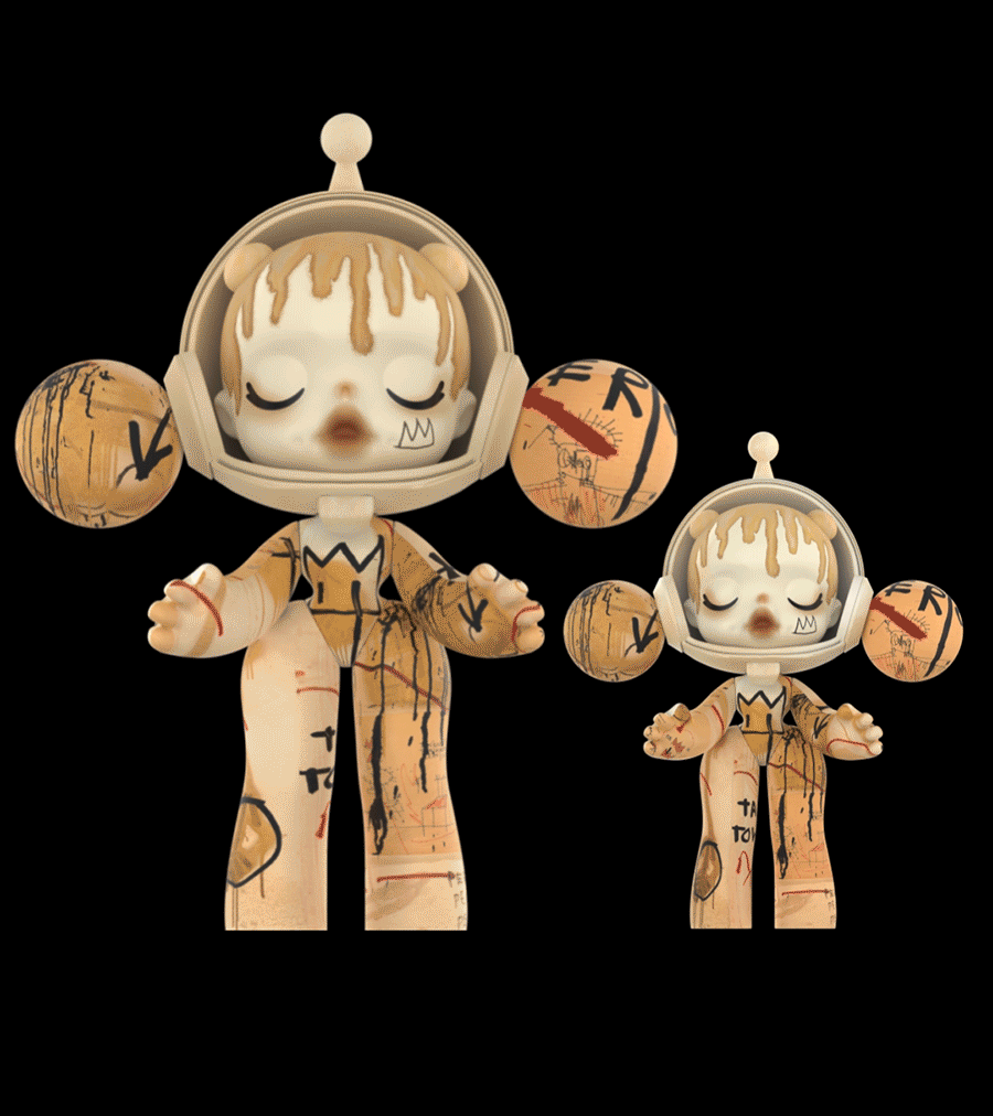 POP MART MEGA α SKULLPANDA 400% Collectible Art Figure - Jean Michel Basquiat Inspired Designer Toy for Display & Home Decor
