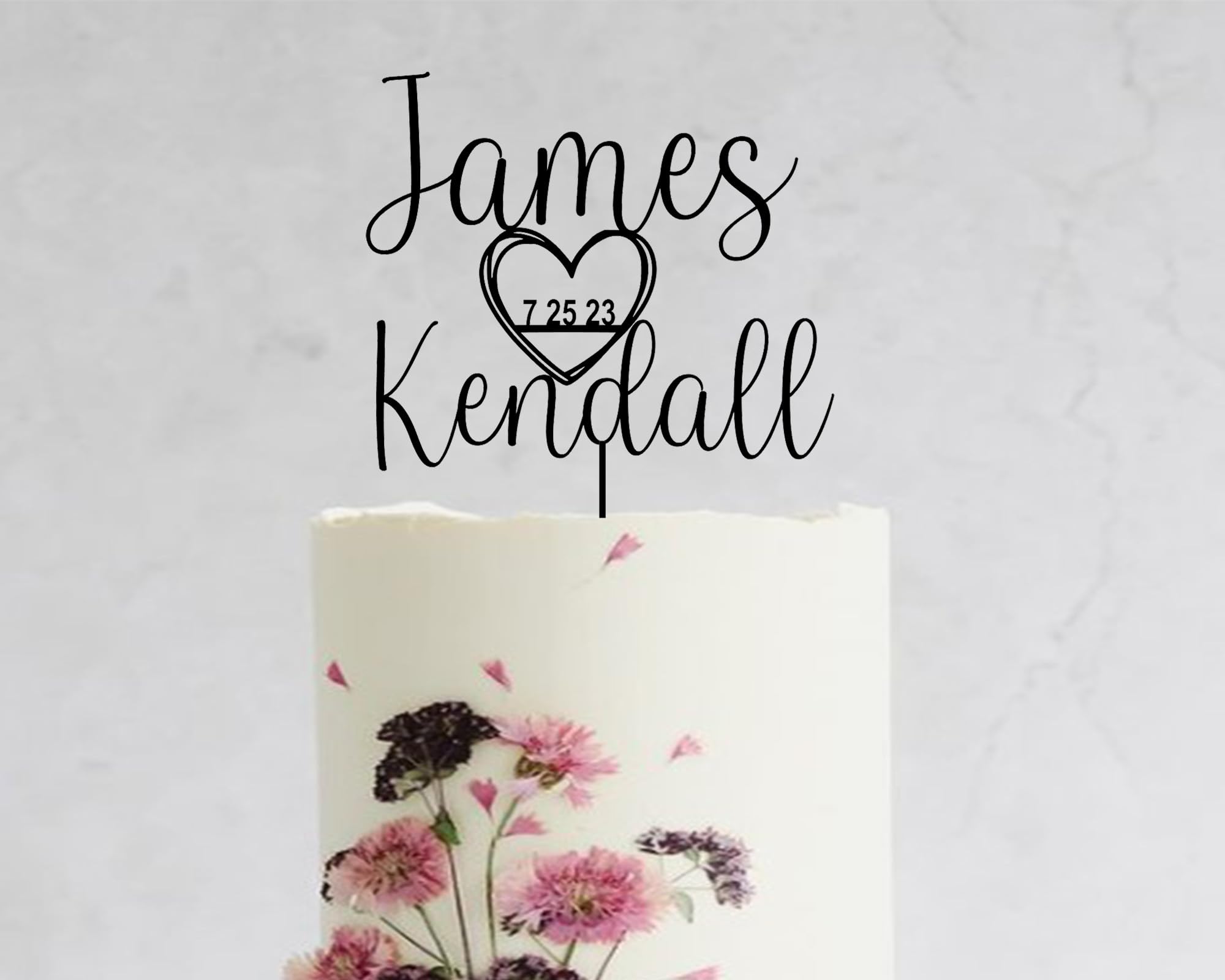 Custom Wedding Cake Toppers - Personalized Bride & Groom Cake Topper for Anniversaries | Elegant Mr & Mrs Cake Decorations for Wedding, Engagement & Anniversary Celebrations