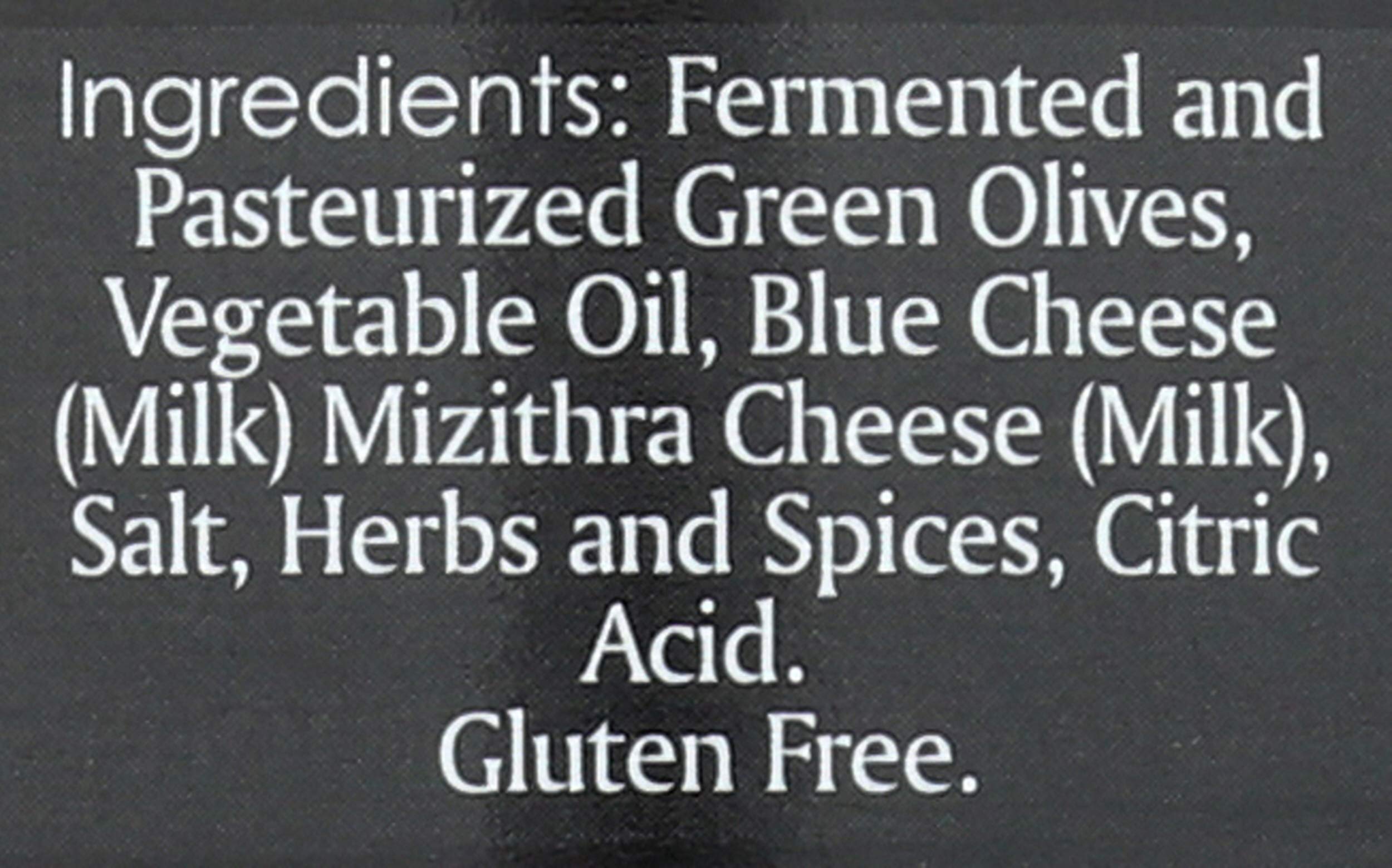 Premium TASSOS Blue Cheese Stuffed Olives - Gourmet Appetizer (12oz) | Perfect for Charcuterie Boards, Cocktail Parties & Mediterranean Recipes