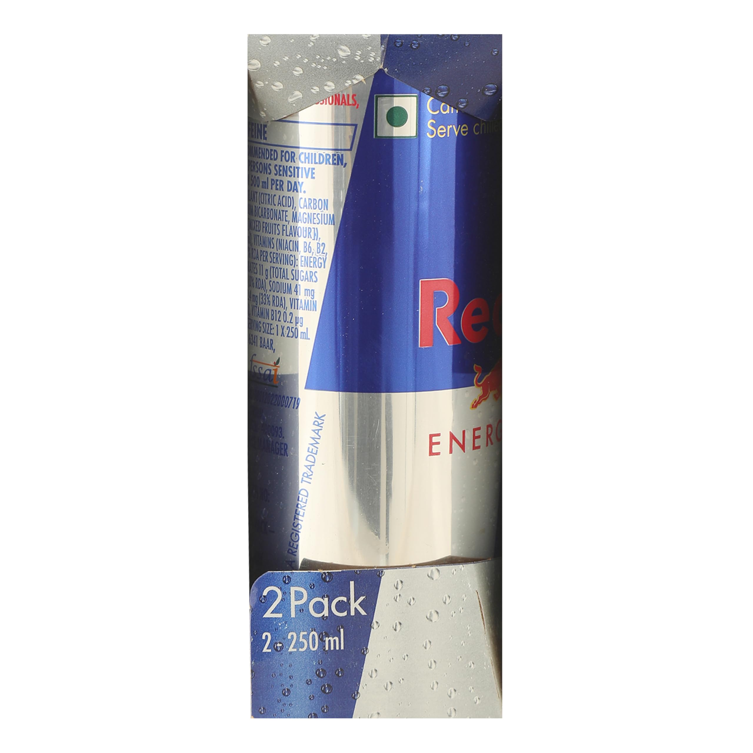Red Bull Energy Drink - 250ml (Pack of 2) | Sugar-Free Caffeine Boost for Workouts, Study & Late Nights | Energy Drink for Focus & Performance