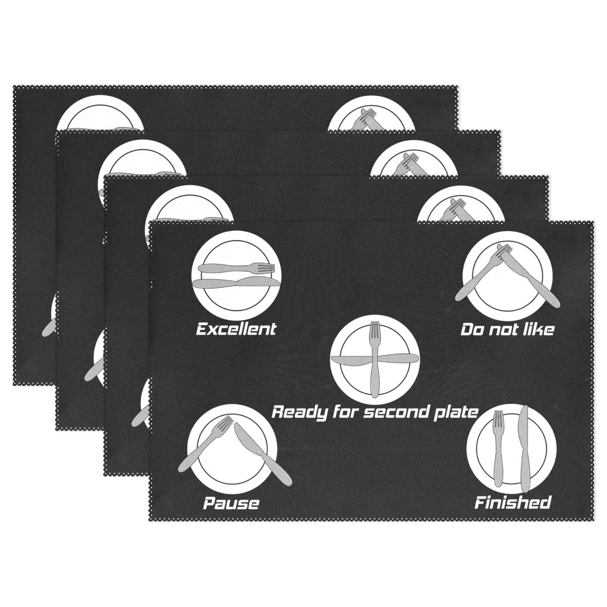 Tarity Heat-Resistant Washable Dining Table Placemats - Set of 1 Rectangle Kitchen Mats for Table Manners & Etiquette | Easy to Clean, Durable for Daily Meals, Dinner Parties & Formal Dining