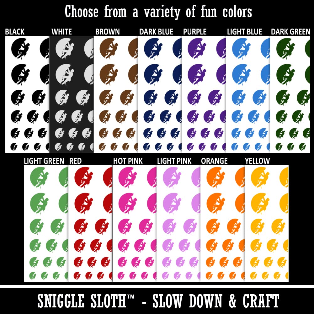 Waterproof Fake Temporary Tattoos for Rock Climbing & Hiking - Black Mountain Climber Body Art Stickers (1 Sheet) - Perfect for Outdoor Adventures, Sports Events & Costume Parties