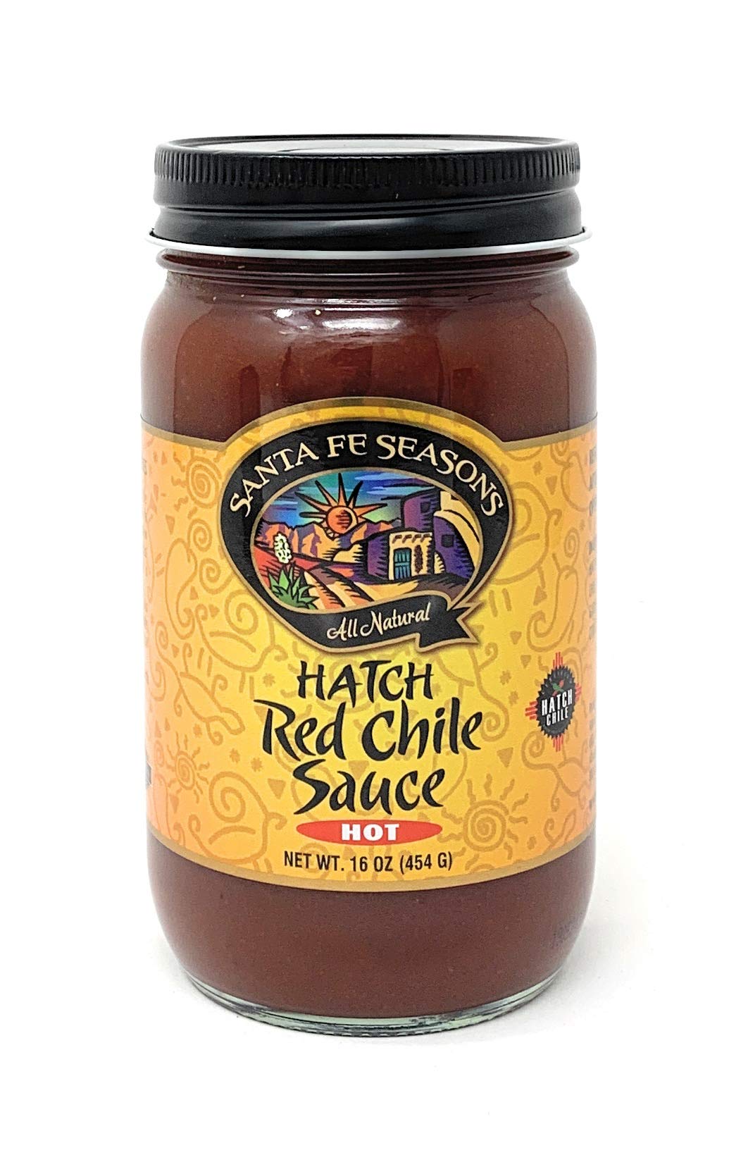 Santa Fe Seasons Hatch Red Chile Sauce - Hot & Spicy 16oz (Pack of 1) - Authentic New Mexican Flavor for Tacos, Enchiladas & Southwestern Cooking