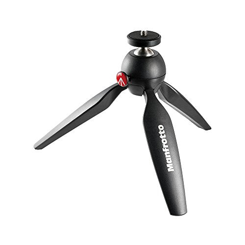 Manfrotto MTPIXI-B PIXI Mini Tripod (Black) - Compact & Lightweight Travel Tripod for Smartphones, Cameras, Vlogging & Photography