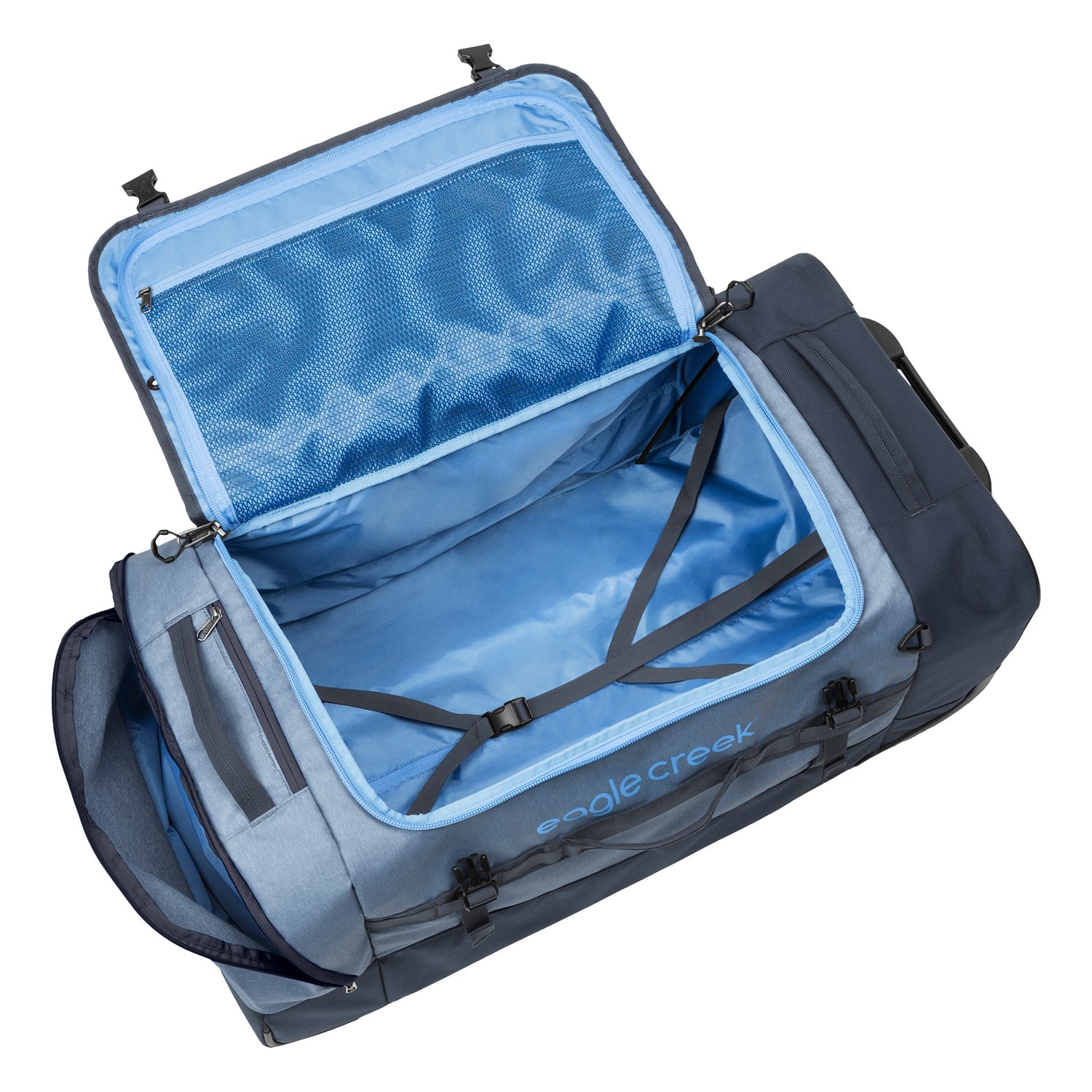 Eagle Creek Cargo Hauler XT Wheeled Duffel 32 Inch Durable Travel Bag - Glacier Blue for Adventure Travel & Outdoor Gear Storage