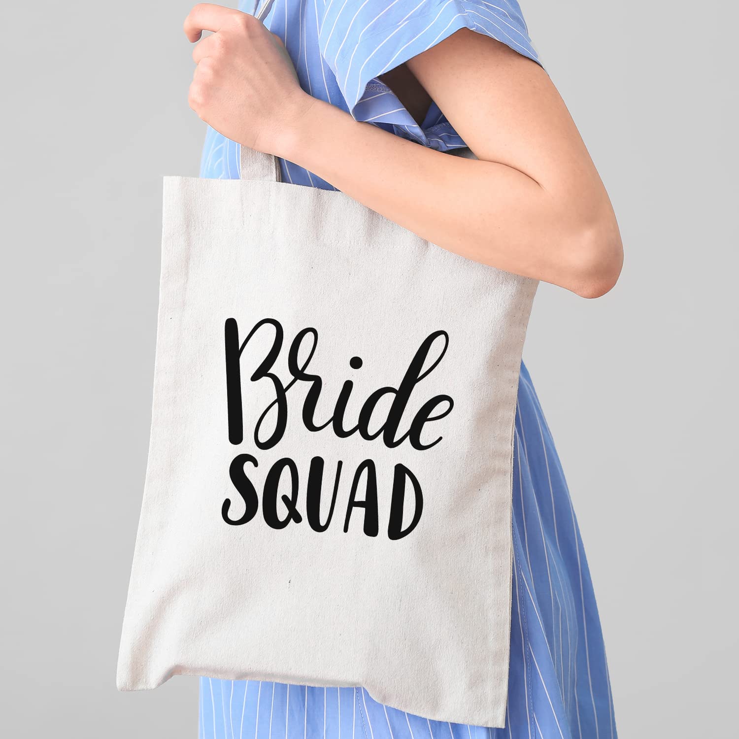 Personalized Bride Tote Bag - Wedding Bridesmaid Gift for Bachelorette Party & Bridal Shower