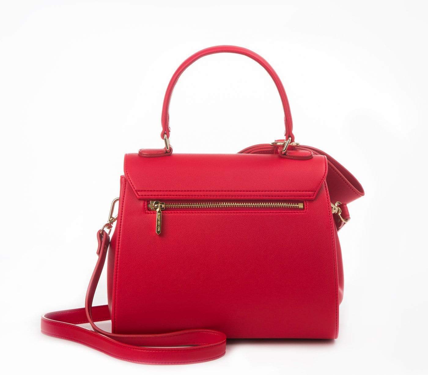 Vegan Leather Crossbody Handbag for Women | Cottontail Red | Perfect for Work, Travel & Everyday Use