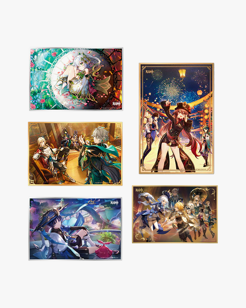 Genshin Impact© Themed Acrylic Shikishi Board - Anime Character Art Display for Home, Office & Gaming Room Decor