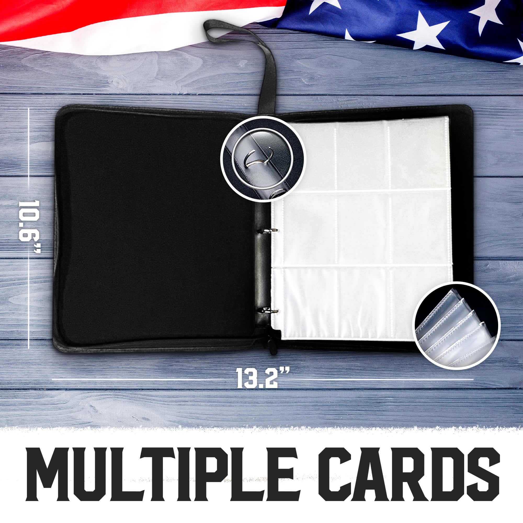 Premium Sports Card Binder with 900 Sleeves - Organize Baseball, Football & Trading Cards - Perfect for Collectors, Tournaments & Display Storage