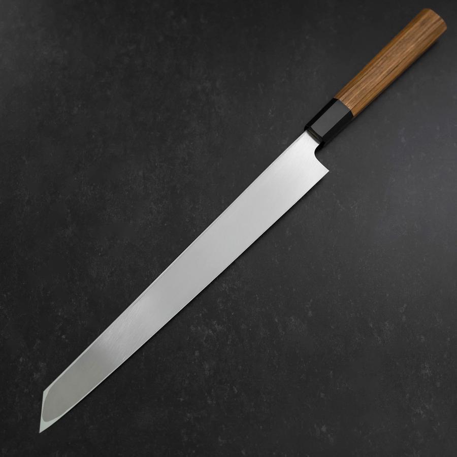Premium Yanagi Kiritsuke Knife 300mm - White Steel #2 with Kasumi Finish & Buffalo Teak Handle - Japanese Sushi & Sashimi Chef Knife for Professional Kitchen & Home Cooking