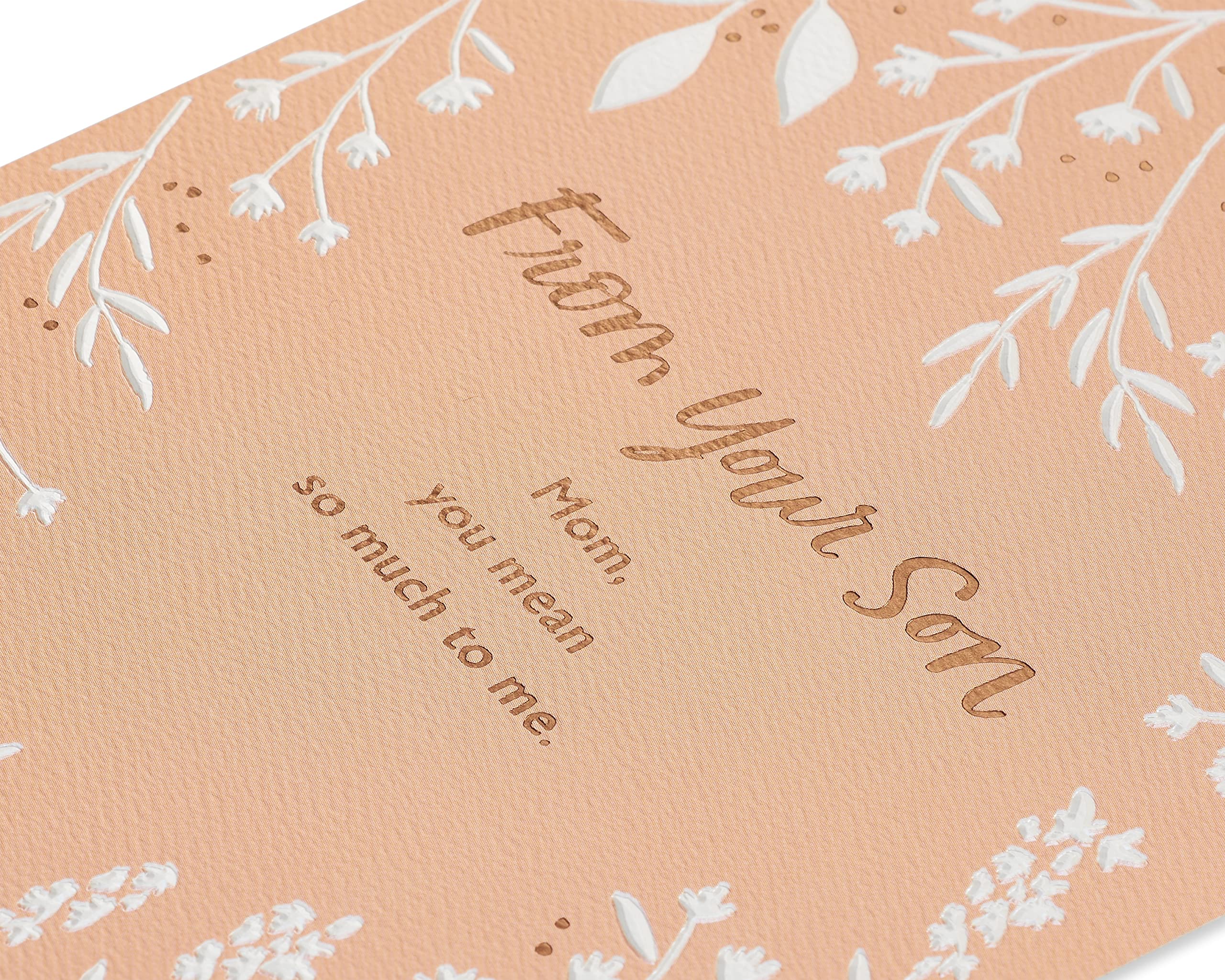 American Greetings Mother's Day Card from Son - 'You Mean So Much to Me' Heartfelt Greeting Card - Perfect for Mom's Birthday, Thank You Gift & Special Occasions