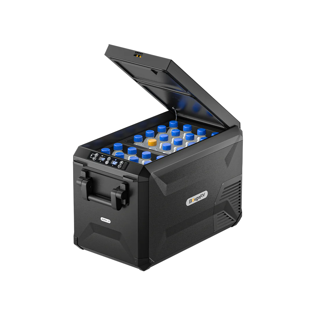 BougeRV ASPEN 30 12V 34QT Dual Zone Portable Car Refrigerator - Perfect for Road Trips, Camping & RV Adventures