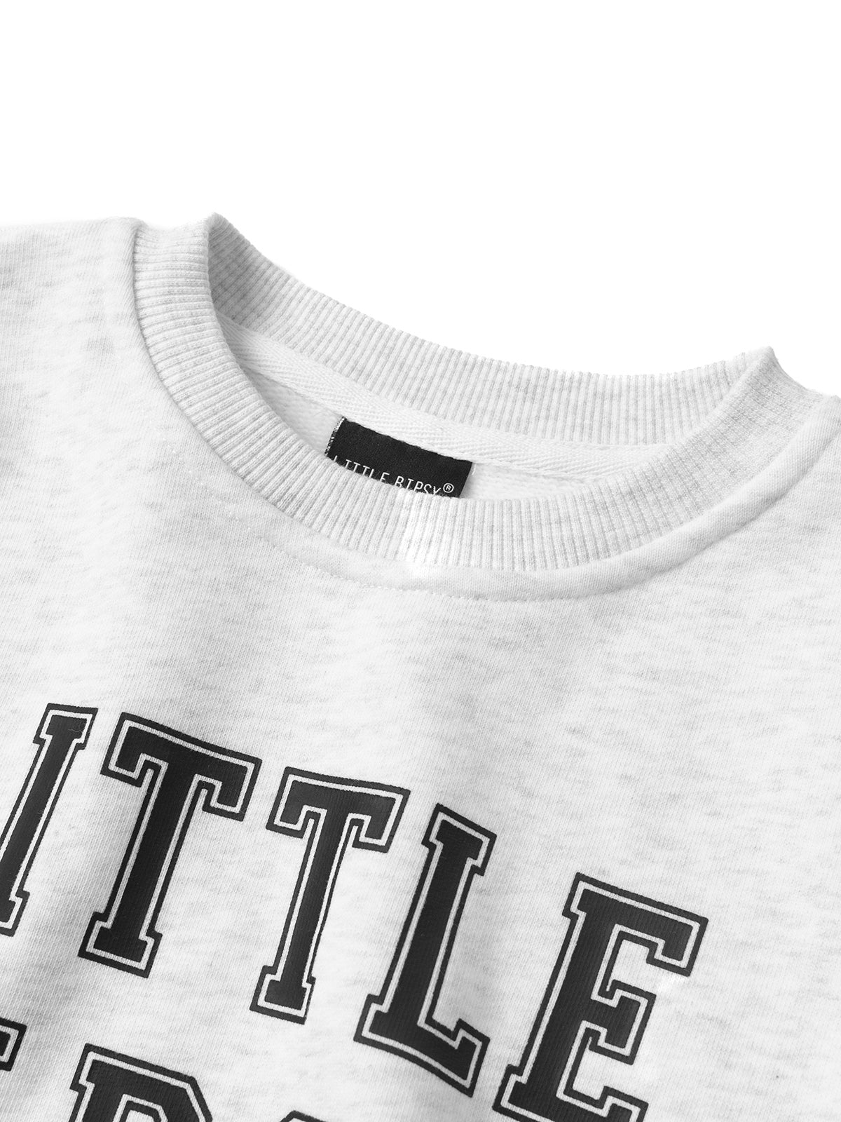 LB Collegiate Crewneck Sweatshirt - Soft Grey Cotton Pullover for Men & Women | Casual Wear, Street Style, College Outfit, Loungewear