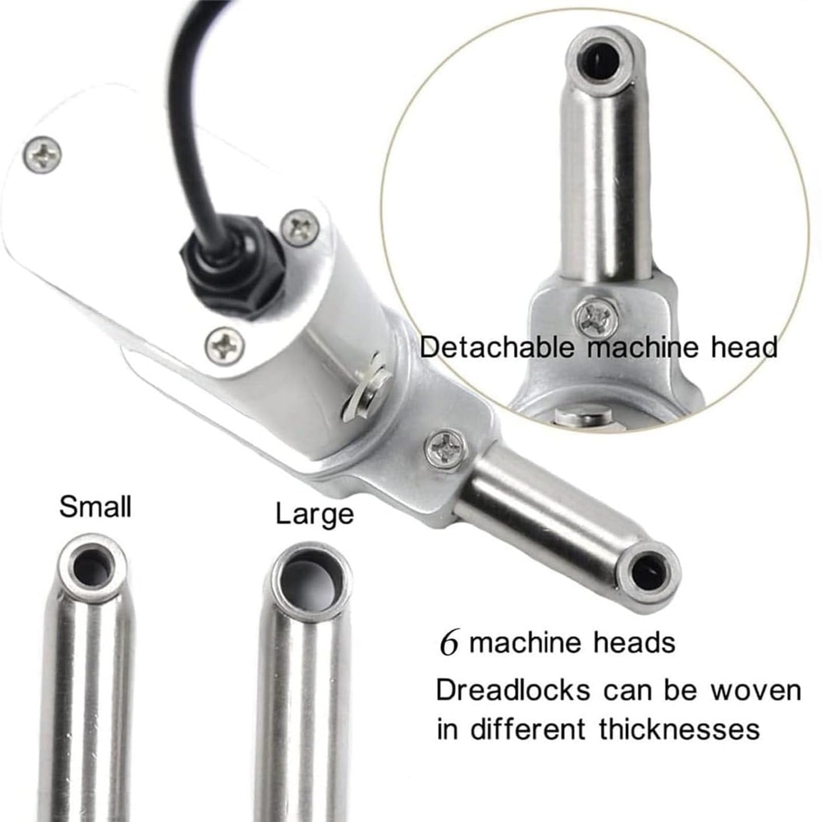 Electric Handheld Portable Dreadlock Maker - Instant Crochet Machine for Quick & Easy DIY Locs (14mm) | Perfect for Hair Extensions & Braiding at Home or Salon