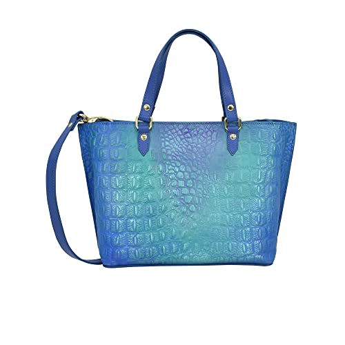 Croco Embossed Peacock