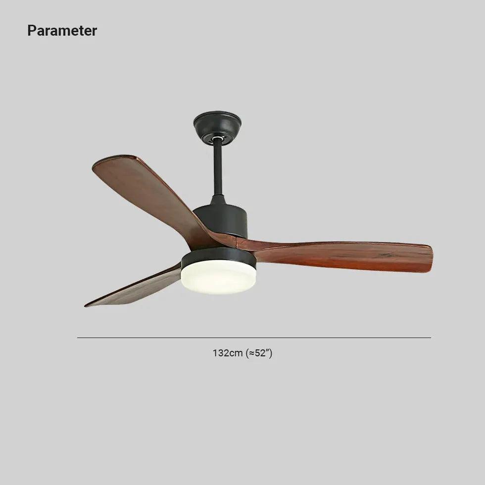 Industrial Wood and Black Ceiling Fan with Light - Modern Farmhouse Style for Living Room, Bedroom, or Office Cooling and Lighting
