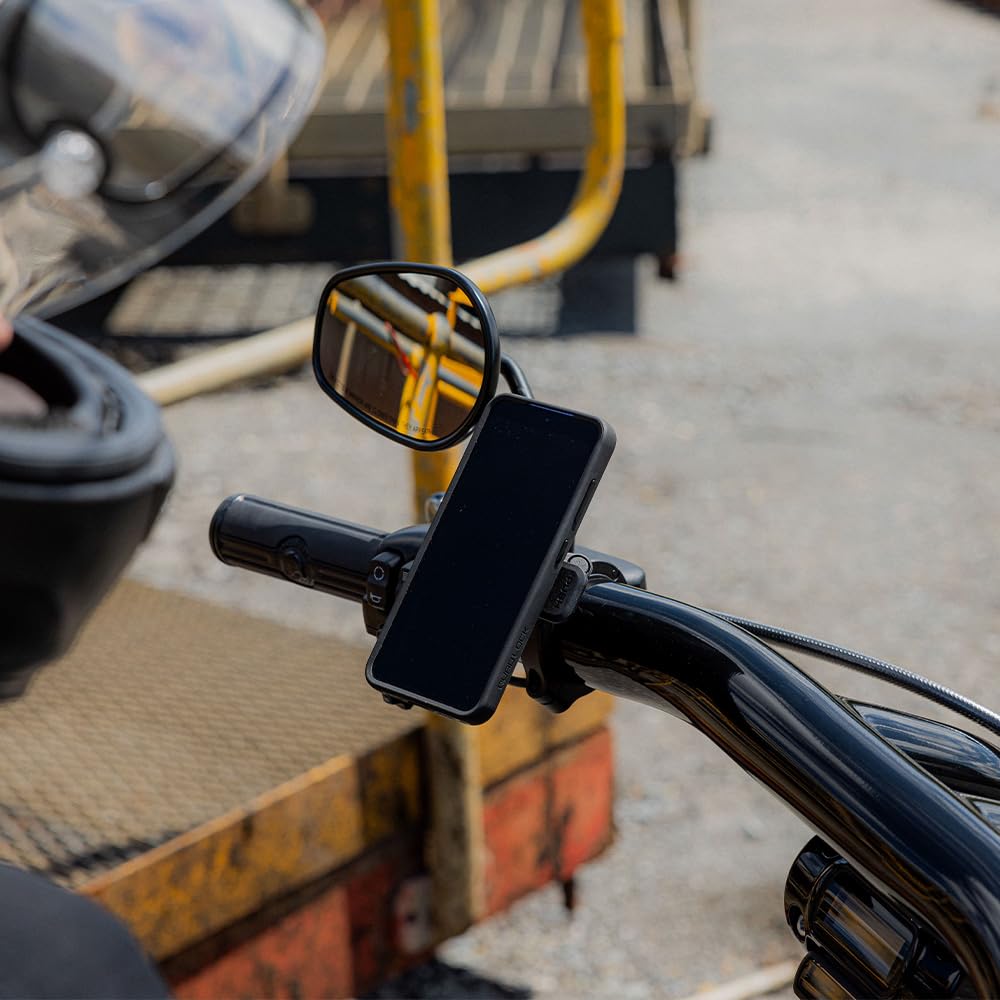 Quad Lock Motorcycle Handlebar Phone Mount PRO - Heavy Duty Phone Holder with Vibration Dampener for iPhone 15 PRO MAX, Samsung Galaxy S23 Ultra | Large Kit Includes MAG Case | Perfect for Adventure Riding, Commuting & Off-Road Motorcycling