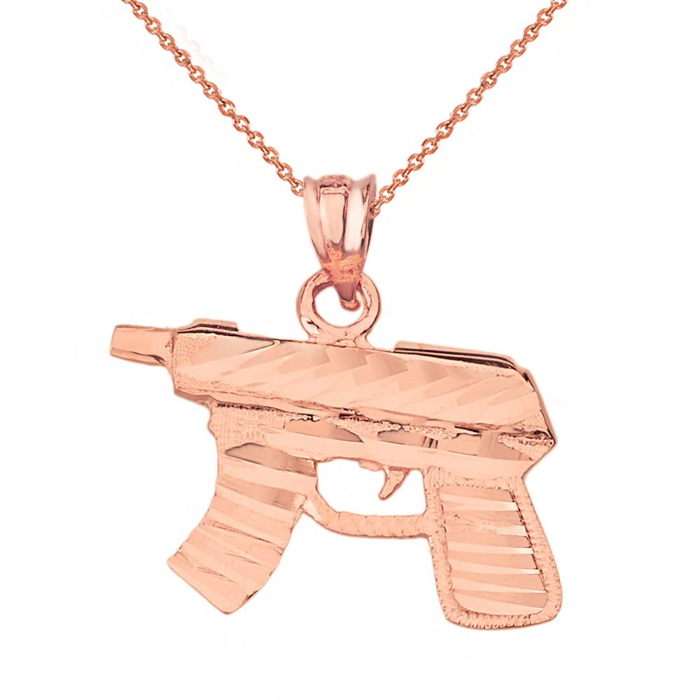 SMG Submachine Gun Pendant Necklace - Military Style Rifle Charm Jewelry for Men & Women - Perfect for Cosplay, Airsoft, and Tactical Fashion Accessories