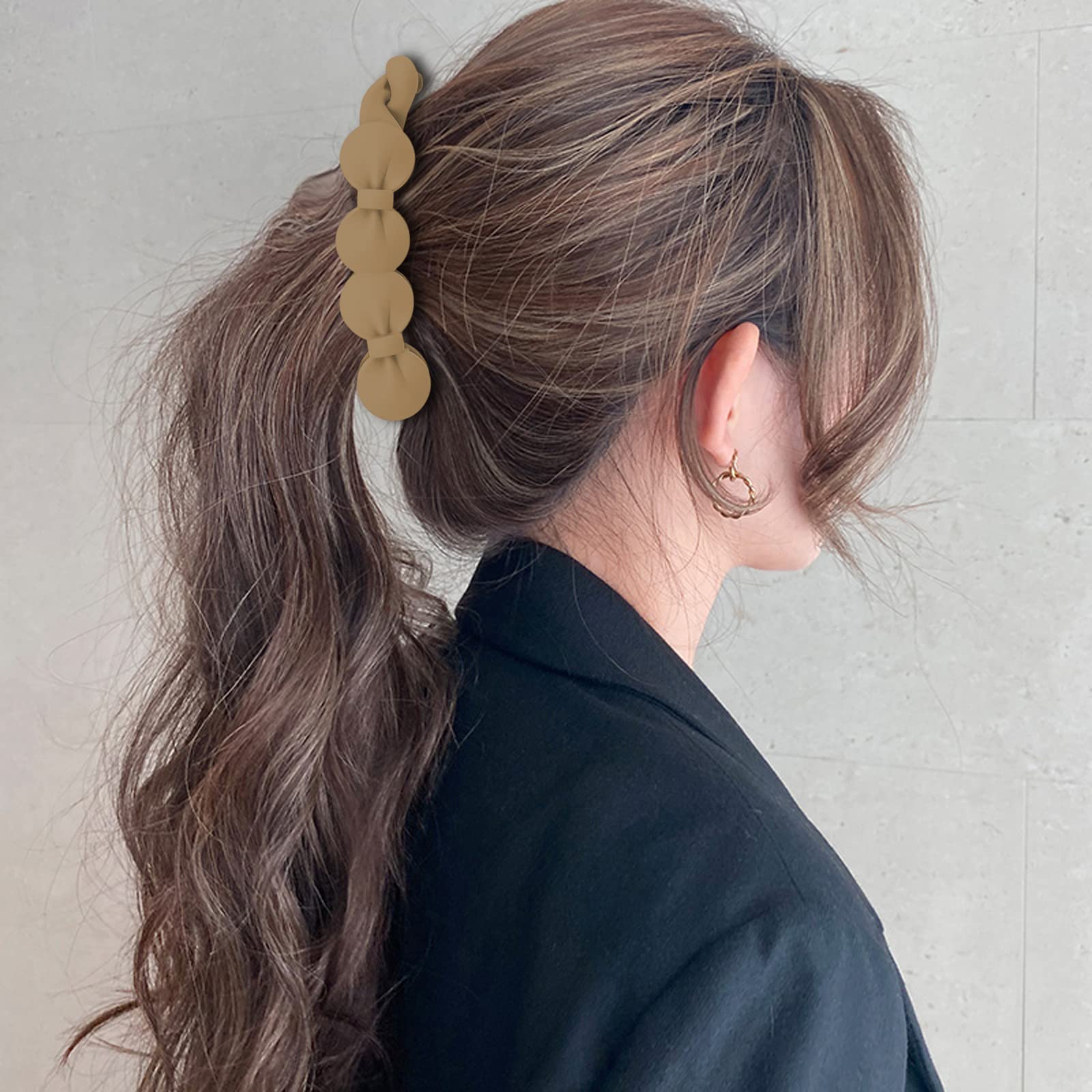 Aswewamt 6 Pcs Banana Hair Clips for Thick Hair - Strong Hold Ponytail Holder, Matte French Barrettes, Fine Hair Jaw Clips for Women | Hair Accessories for Work, Gym, Party & Everyday Style