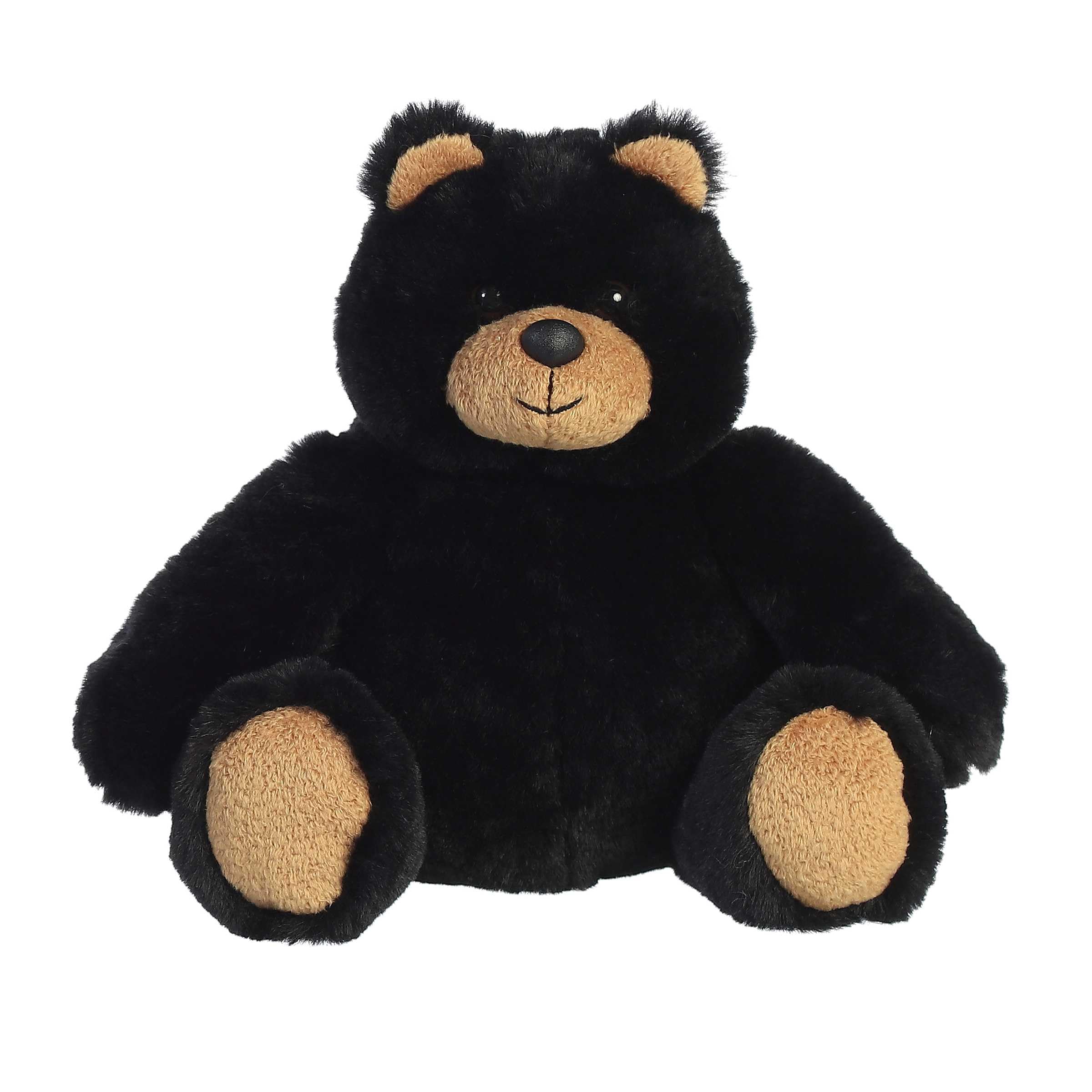 Aurora® Snuggly Bronson Black Bear™ Plush Toy - 8 Inch Soft Stuffed Animal for Kids, Comforting Companion for Sleep & Anxiety Relief - Perfect for Cuddling, Gift Giving & Imaginative Play