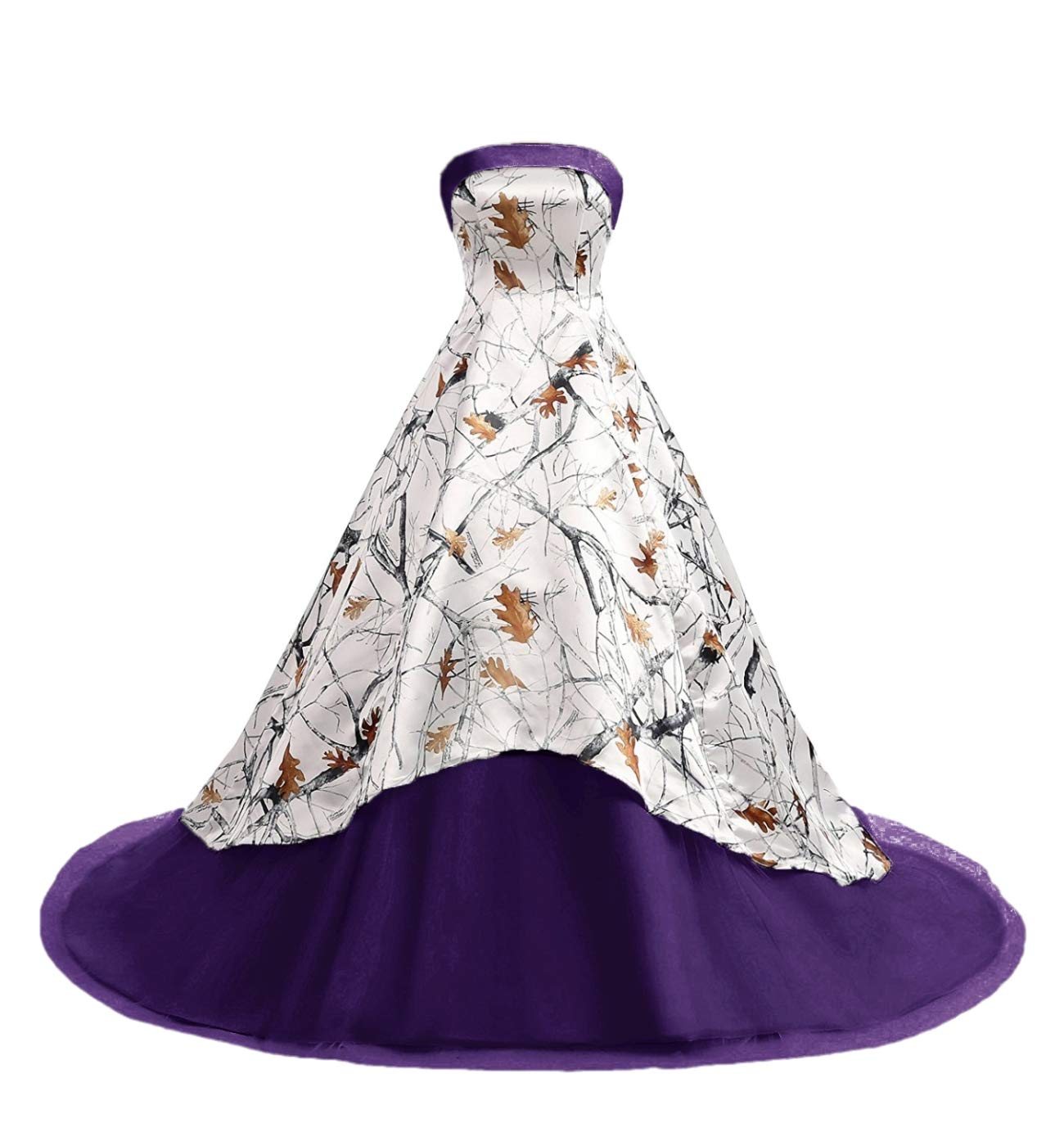 APXPF Women's Camouflage Print Wedding Dress - Elegant Tulle Ball Gown for Prom, Quinceañera & Special Occasions | Perfect for Bridal, Formal Parties & Evening Events