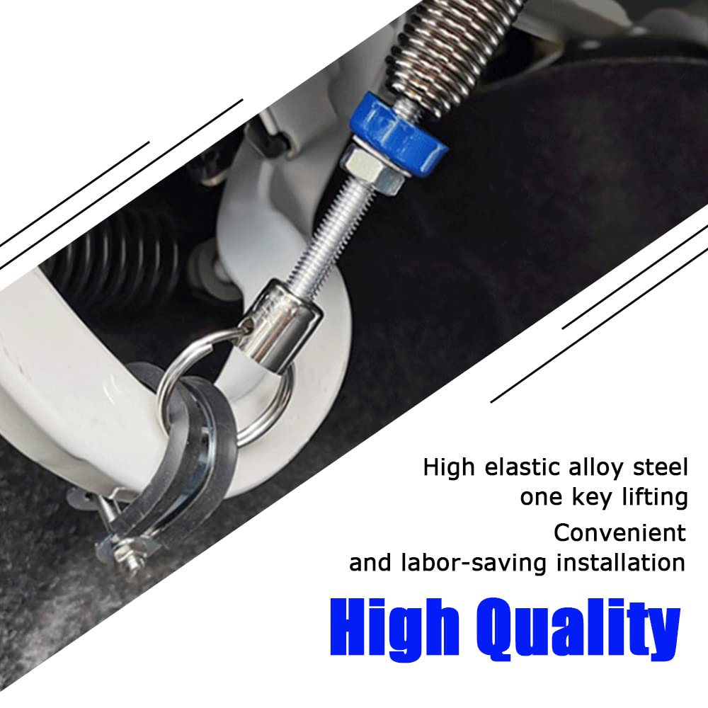 ASUBHA Universal Car Trunk Lift Spring - Adjustable Anti-Break Stainless Steel Boot Lid Support with 2 Clamps - Replacement for SUV, Truck, RV - Perfect for Easy Trunk Access & Heavy Load Support