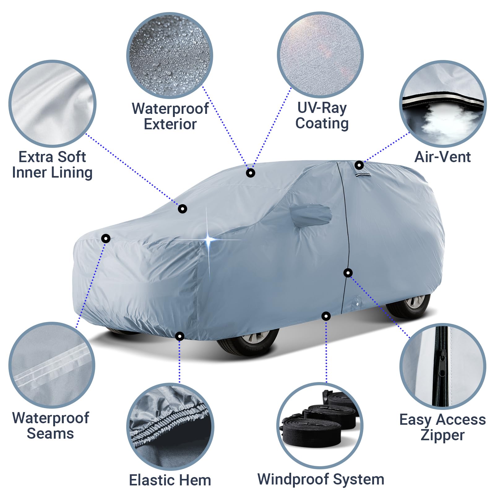 iCarCover Custom SUV Car Cover for 2002-2025 Honda CR-V - Waterproof All-Weather Protection, UV Resistant, Dustproof - Perfect for Indoor/Outdoor Parking, Long-Term Storage & Travel Protection