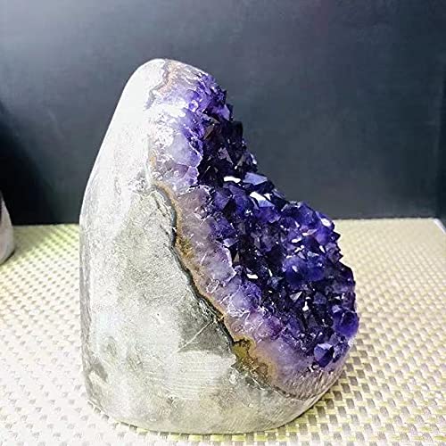 Natural Brazilian Amethyst Geode - Large Purple Crystal Cluster (500g-600g) | Healing Quartz Stone for Home Decor, Meditation & Spiritual Gifts