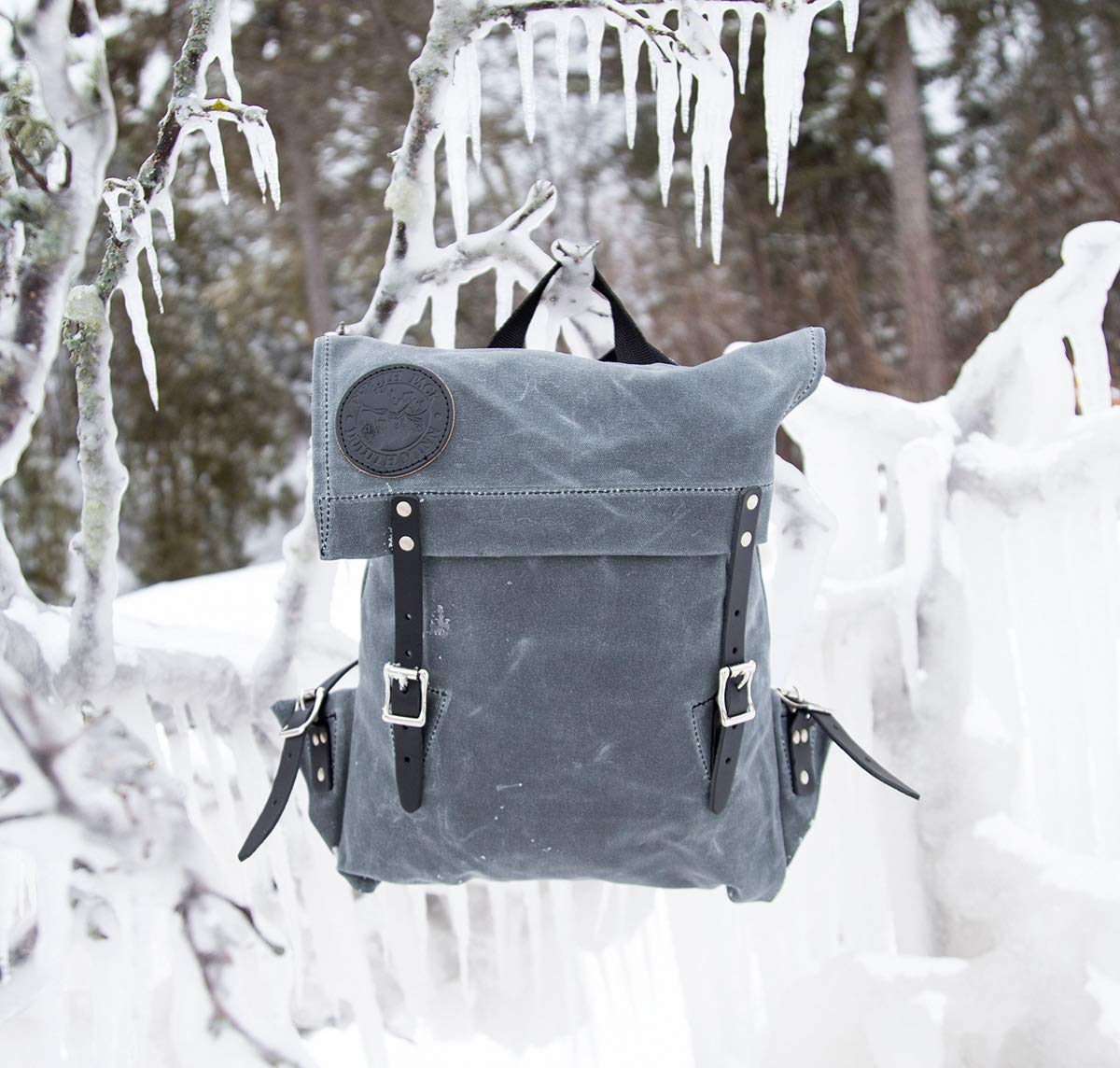 Duluth Pack Scout Pack Backpack - Wax Grey Canvas Hiking Daypack for Outdoor Adventures, Camping & Travel